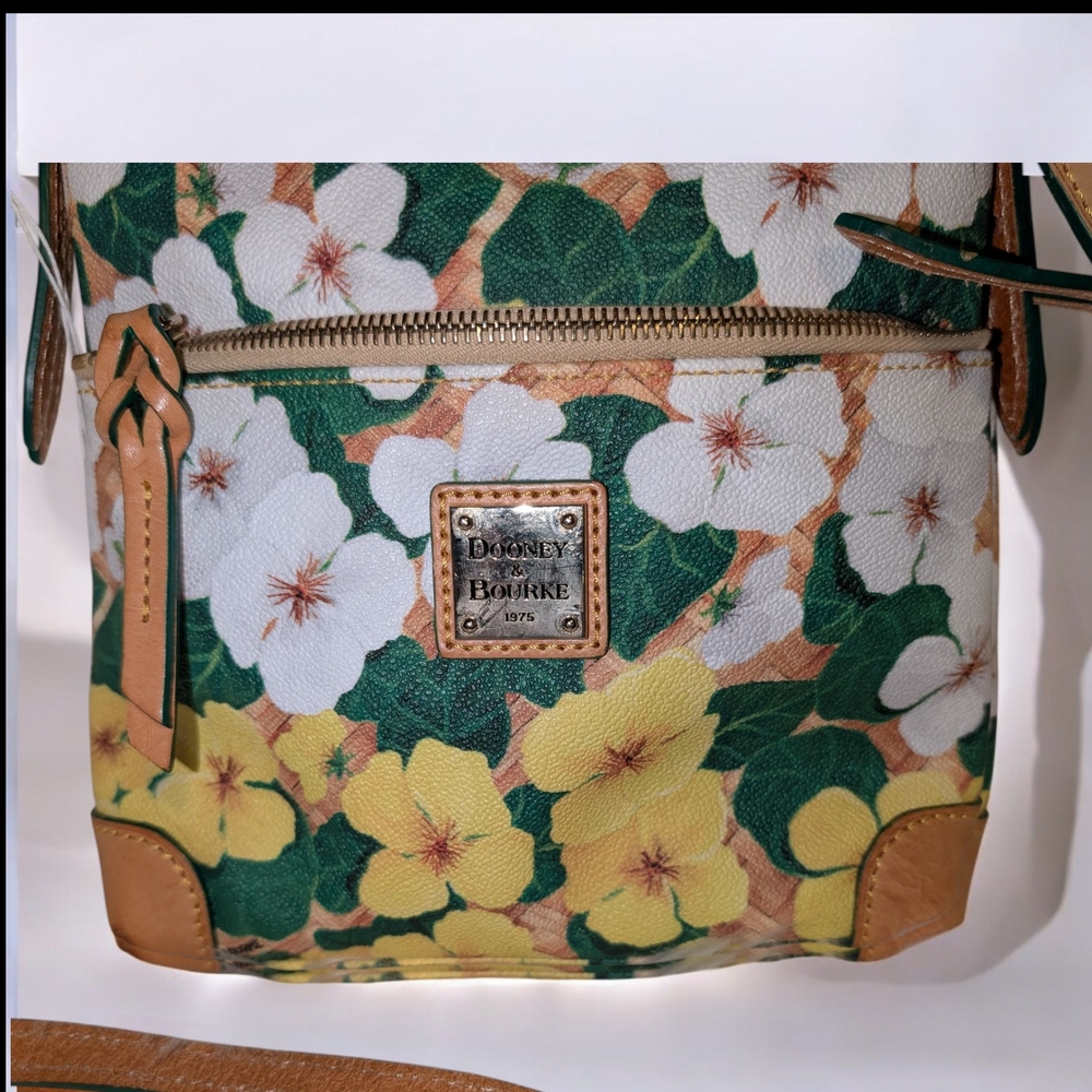 Dooney & Bourke Floral Crossbody Bag - Green and Yellow